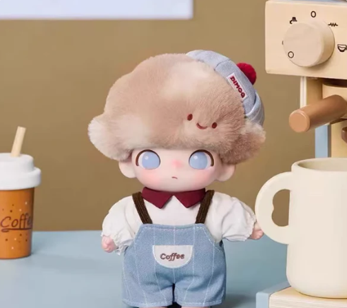 DIMOO crush on coffee series vinyl plush blister pack