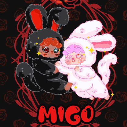 [MIGO Twin Life Limited Edition] 400% Plush Hanging Card Black Night White Day Series Blind Box